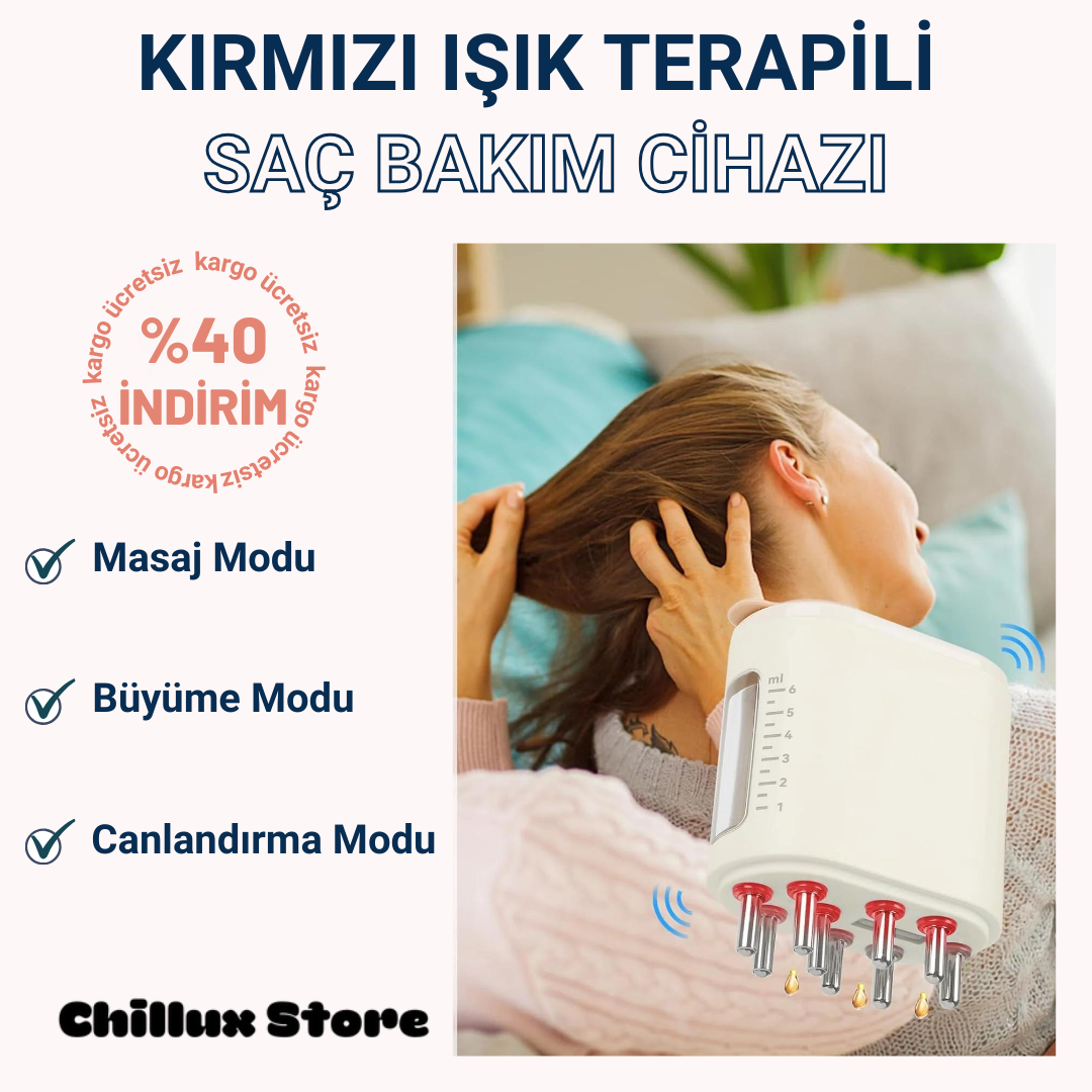 Kırmızı Işık Terapili Saç Bakım Cihazı